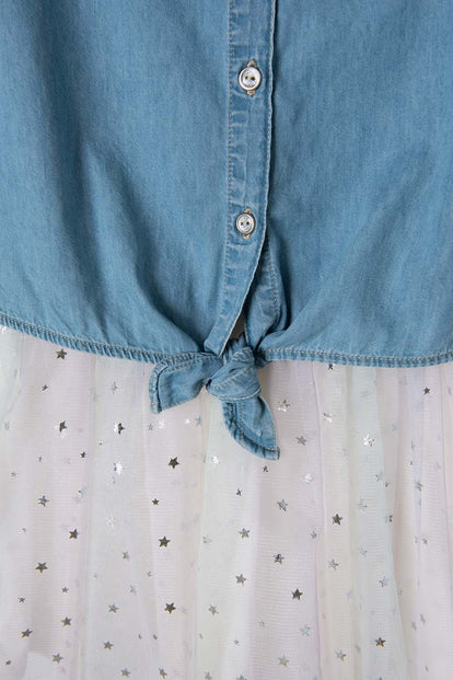 VESTIDO DE MIC CON TULL PARA NIÑA