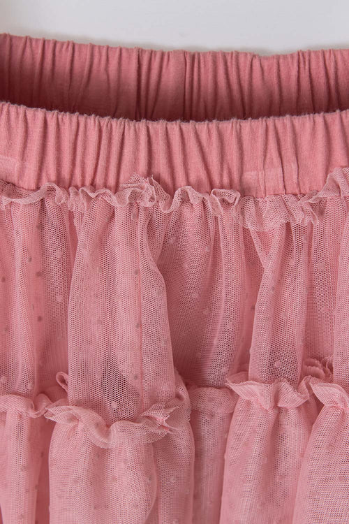 FALDA DE LITTLEMIC TIPO TUTU PALO DE ROSA PARA NIÑA 2T A 5T