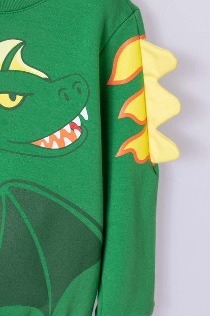 BUZO DE LITTLEMIC CERRADO VERDE PARA NINO 2T A 5T