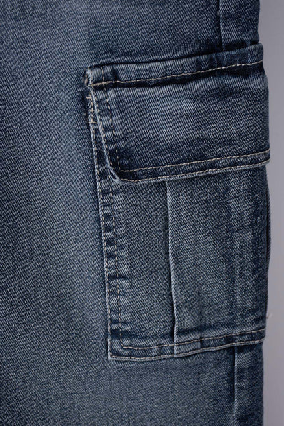 JEAN DE MIC CON BOLSILLOS AZUL MEDIO PARA NIÑO