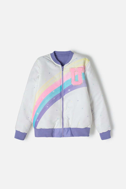 CHAQUETA DE MIC CON CIERRE MULTICOLOR PARA NIÑA