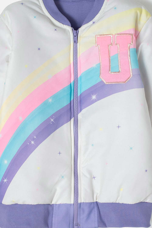 CHAQUETA DE MIC CON CIERRE MULTICOLOR PARA NIÑA