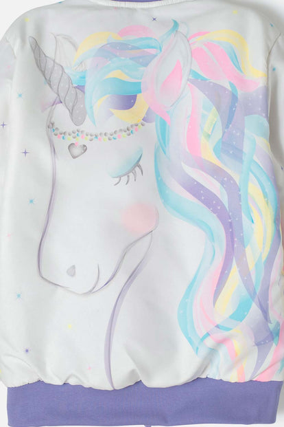 CHAQUETA DE MIC CON CIERRE MULTICOLOR PARA NIÑA