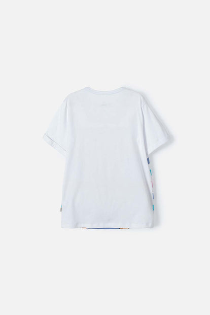 CAMISETA MIC BLANCA MANGA CORTA PARA NIÑA