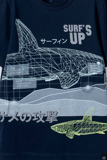 CAMISETA MIC AZUL OSCURO MANGA CORTA PARA NIÑO