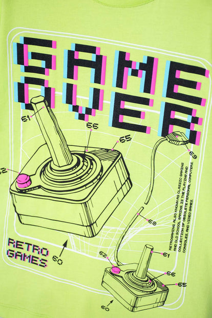 CAMISETA MIC VERDE LIMÓN MANGA CORTA PARA NIÑO