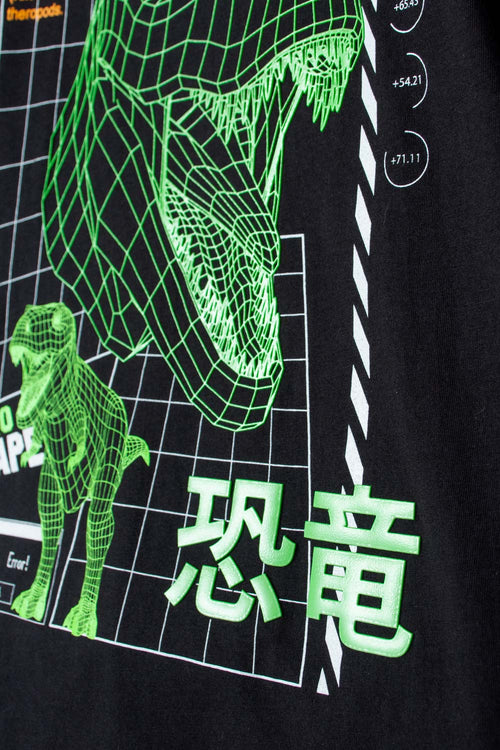 CAMISETA MIC NEGRA ESTAMPADA PARA NIÑO