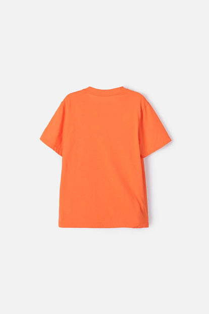CAMISETA MIC NARANJA MANGA CORTA PARA NIÑO