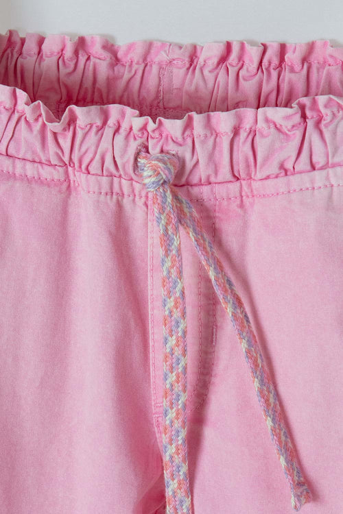 JOGGER DE LITTLEMIC CON CORDON ROSADO PARA NIÑA 2T A 5T