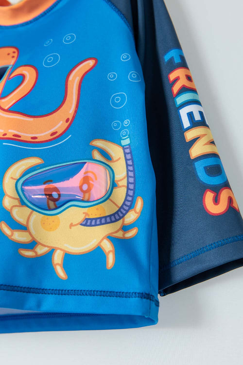 CONJUNTO DE BAÑO LITTLEMIC MANGA LARGA MULTICOLOR PARA BEBÉ NIÑO