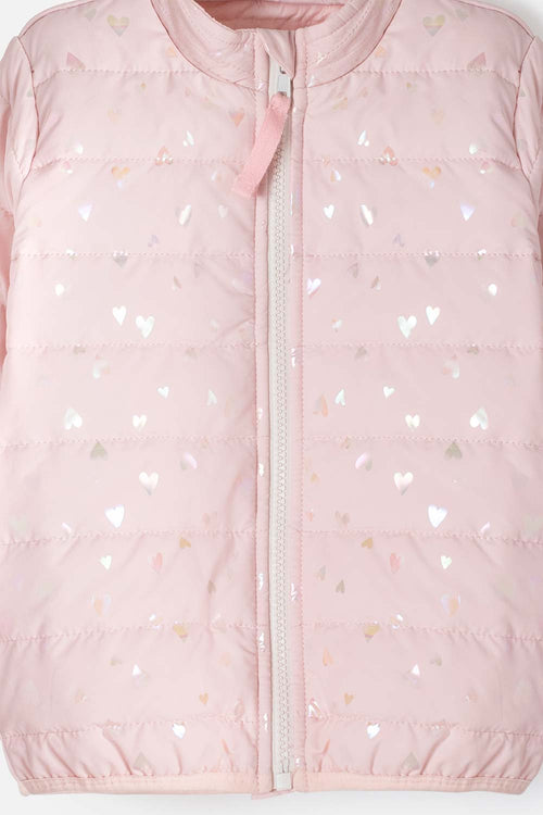 CHAQUETA DE LITTLEMIC CON CIERRE ROSADO PARA NIÑA 2T A 5T