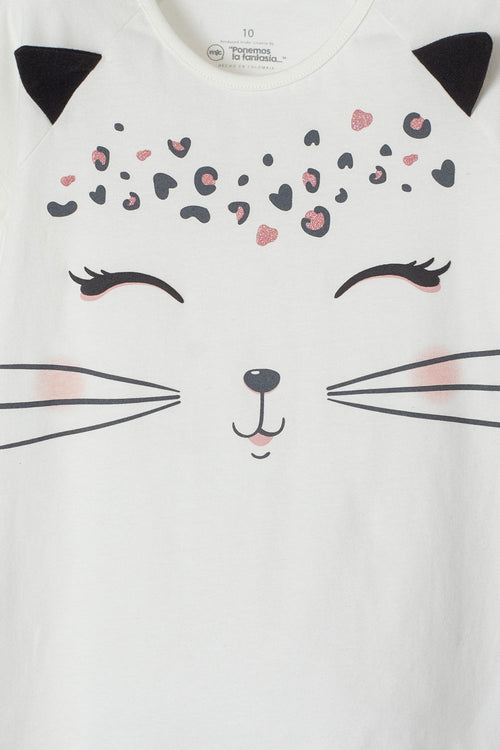 CONJUNTO MIC MARFIL Y NEGRO DE PANTALÓN LARGO PARA NIÑA