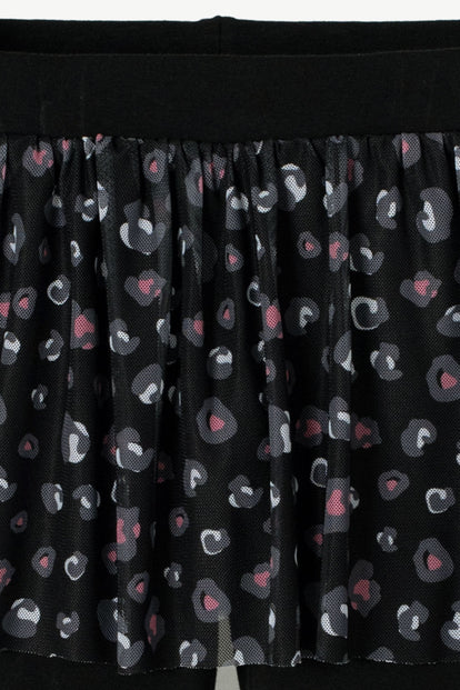 CONJUNTO MIC MARFIL Y NEGRO DE PANTALÓN LARGO PARA NIÑA