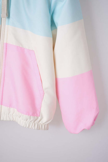 CHAQUETA DE LITTLEMIC CON CAPUCHA MULTICOLOR PARA NIÑA 2T A 5T