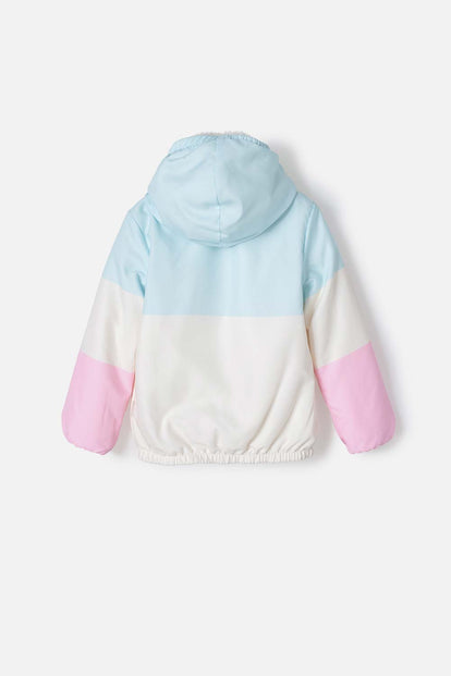 CHAQUETA DE LITTLEMIC CON CAPUCHA MULTICOLOR PARA NIÑA 2T A 5T