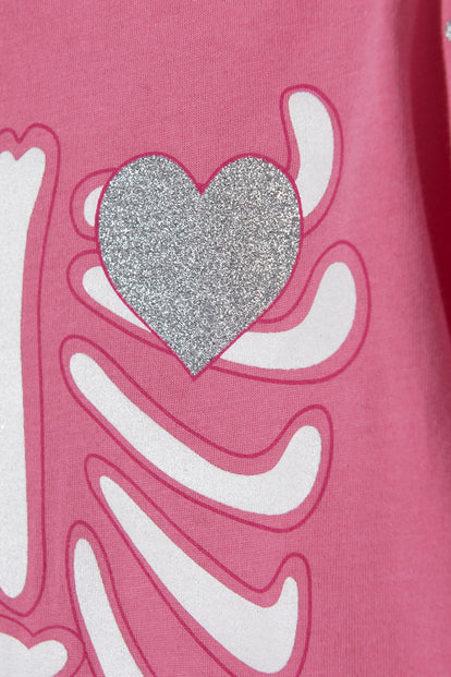 PIJAMA DE LITTLEMIC CON PANTALÓN LARGO ROSADO PARA NIÑA 2T A 5T