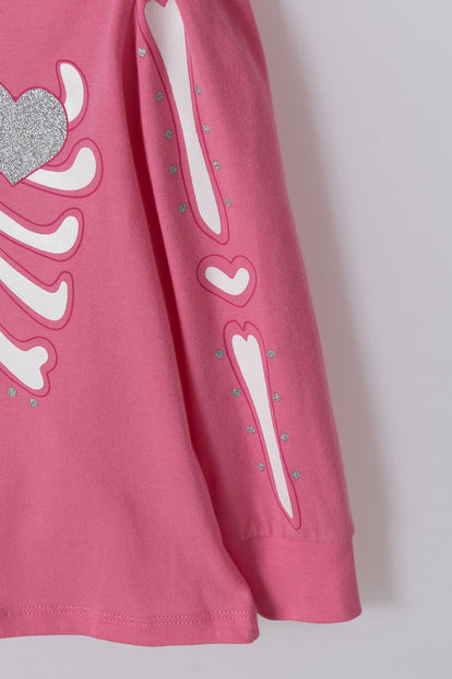 PIJAMA DE LITTLEMIC CON PANTALÓN LARGO ROSADO PARA NIÑA 2T A 5T