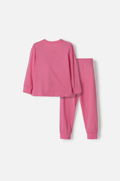 PIJAMA DE LITTLEMIC CON PANTALÓN LARGO ROSADO PARA NIÑA 2T A 5T