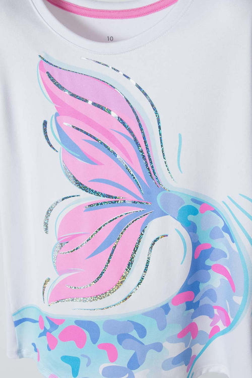 CONJUNTO MIC MULTICOLOR CON FALDA TIPO TUTÚ PARA NIÑA