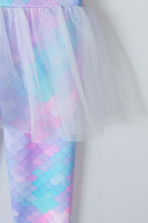 CONJUNTO MIC MULTICOLOR CON FALDA TIPO TUTÚ PARA NIÑA