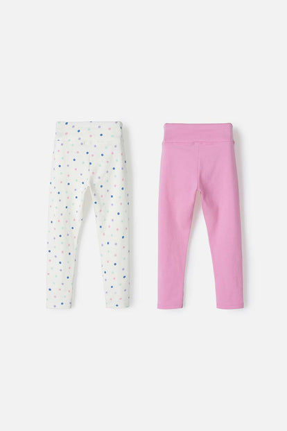 PACK X2 LEGGINS DE LITTLEMIC MULTICOLOR PARA NIÑA 2T A 5T