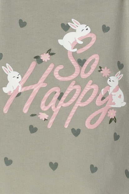 PIJAMA DE LITTLEMIC CON PANTALÓN LARGO VERDE Y PALO DE ROSA PARA BEBÉ NIÑA