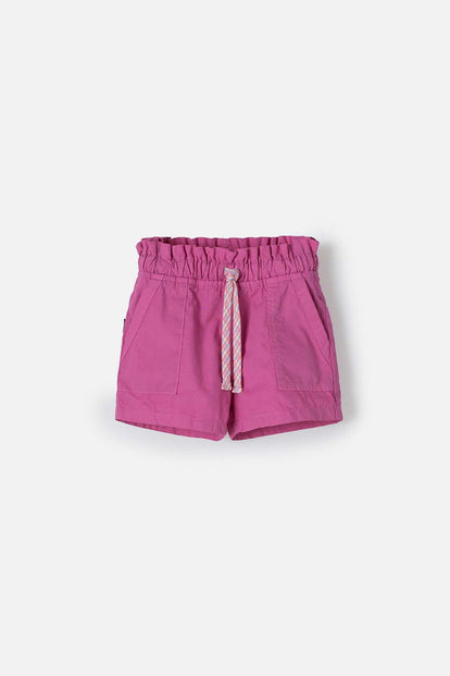  SHORT DE LITTLEMIC CON CORDÓN ROSADO PARA NIÑA 2T A 5T
