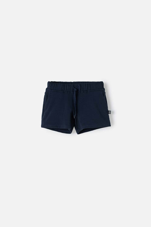 SHORT MIC AZUL CON PRETINA ELÁSTICA PARA NIÑA