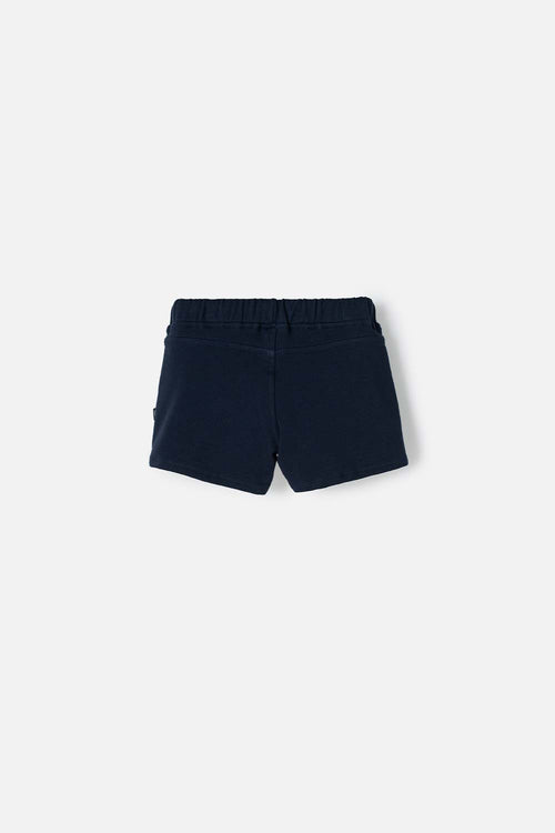 SHORT MIC AZUL CON PRETINA ELÁSTICA PARA NIÑA