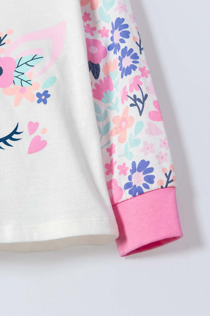 PIJAMA LITTLEMIC CON PANTALÓN LARGO PARA NIÑA 2T A 5T