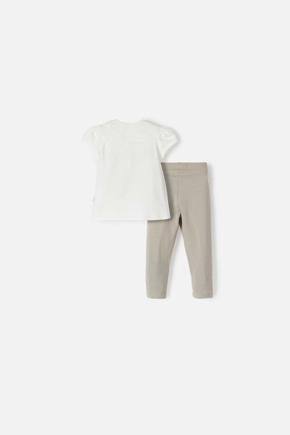 CONJUNTO DE LITTLEMIC CON PANTALÓN LARGO VERDE PARA BEBÉ NIÑA