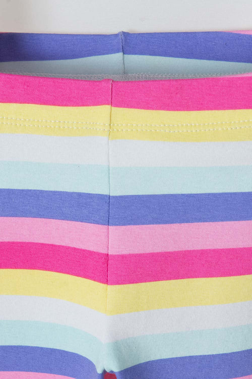 LEGGINGS LITTLEMIC MULTICOLOR CON ELÁSTICO PARA NIÑA 2T A 5T