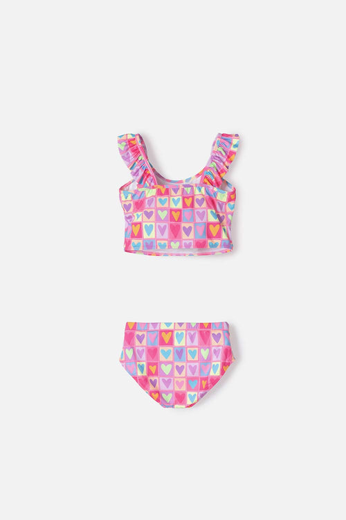 VESTIDO DE BAÑO MIC DOS PIEZAS MULTICOLOR PARA NIÑA