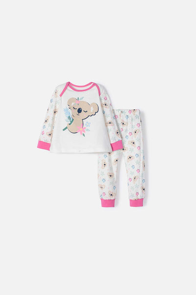 PIJAMA DE LITTLEMIC CON PANTALÓN LARGO MULTICOLOR PARA BEBE NIÑA