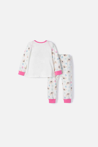 PIJAMA DE LITTLEMIC CON PANTALÓN LARGO MULTICOLOR PARA BEBE NIÑA