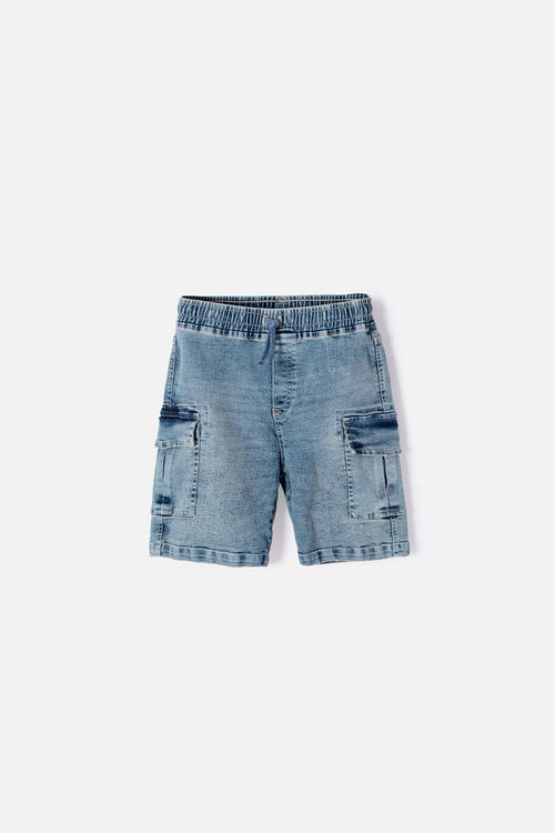 BERMUDA DE MIC CON CORDÓN AZUL PARA NIÑO