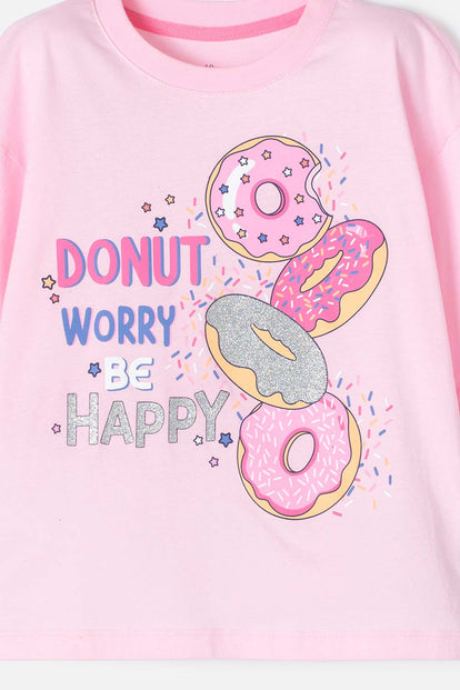 CAMISETA DE MIC MANGA CORTA ROSADO PARA NIÑA