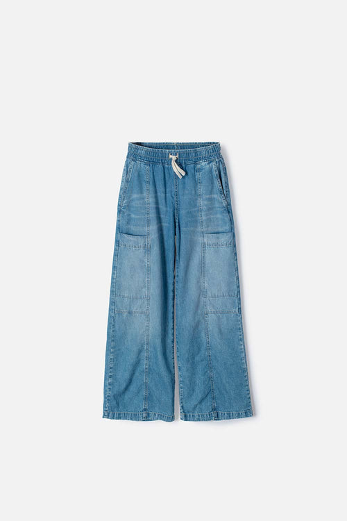 JEAN DE MIC AMPLIO AZUL INDIGO PARA NIÑA
