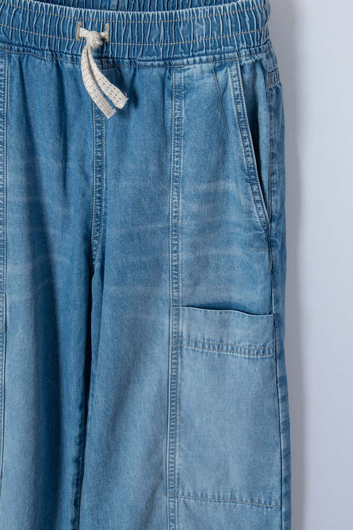 JEAN DE MIC AMPLIO AZUL INDIGO PARA NIÑA