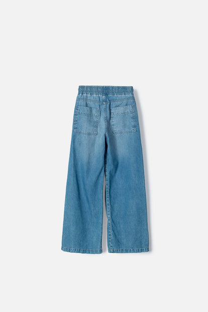 JEAN DE MIC AMPLIO AZUL INDIGO PARA NIÑA