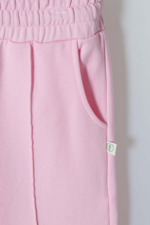 JOGGER DE MIC CON CORDÓN ROSADO PARA NIÑA