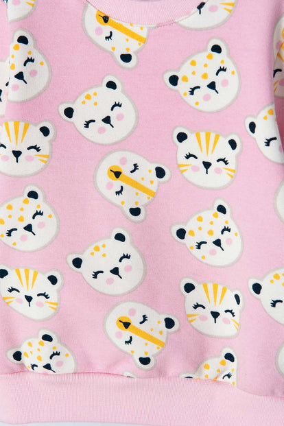 CONJUNTO DE LITTLEMIC ROSADO PANTALÓN LARGO PARA BEBÉ NIÑA