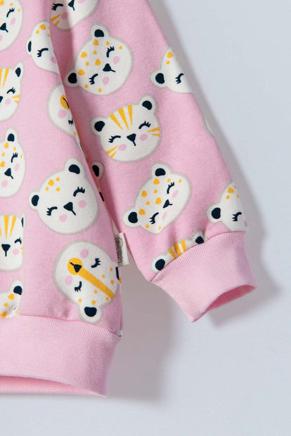 CONJUNTO DE LITTLEMIC ROSADO PANTALÓN LARGO PARA BEBÉ NIÑA