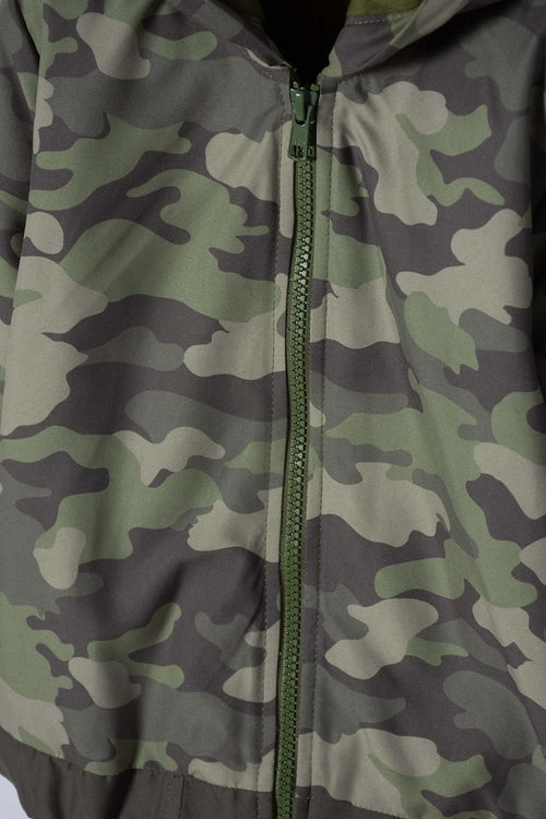 Card slide image -  CHAQUETA LITTLEMIC CON CIERRE VERDE MILITAR NIÑO 2T A 5T