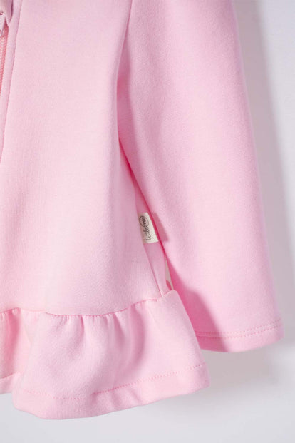 CONJUNTO DE LITTLEMIC X3 PIEZAS MARFIL Y ROSADO PARA BEBÉ NIÑA