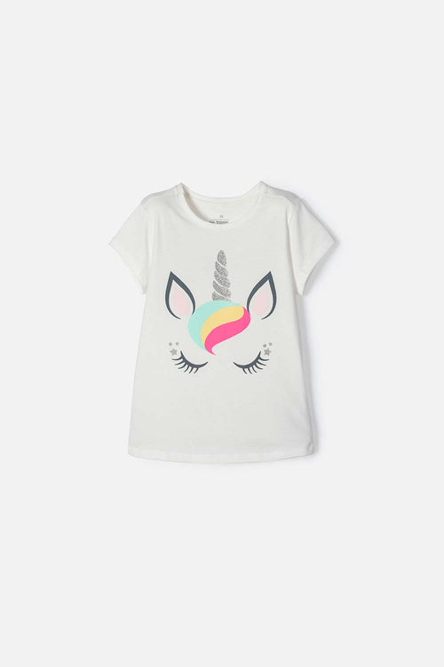 CAMISETA MIC MANGA CORTA MARFIL PARA NIÑA