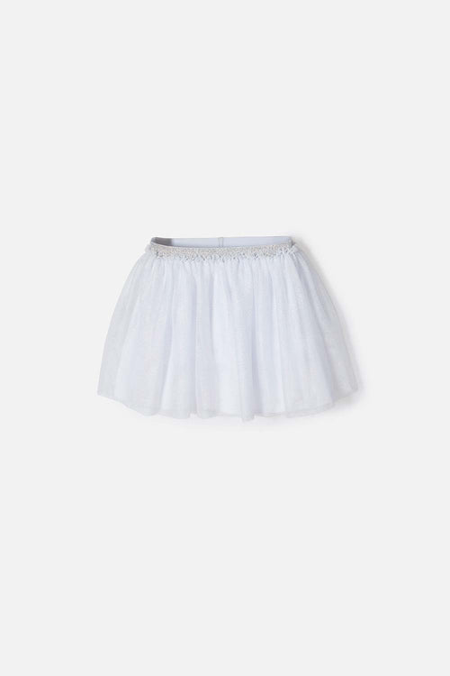 FALDA DE MIC CORTA BLANCO PARA NIÑA