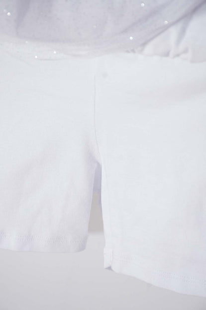 FALDA DE MIC CORTA BLANCO PARA NIÑA