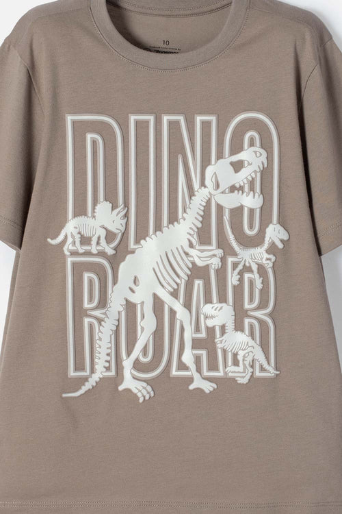 CAMISETA DE MIC MANGA CORTA TAUPE PARA NIÑO