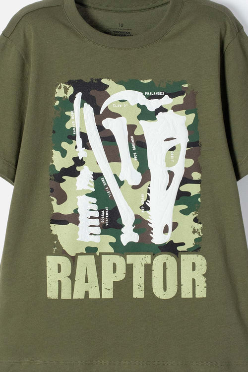 CAMISETA DE MIC MANGA CORTA VERDE PARA NIÑO